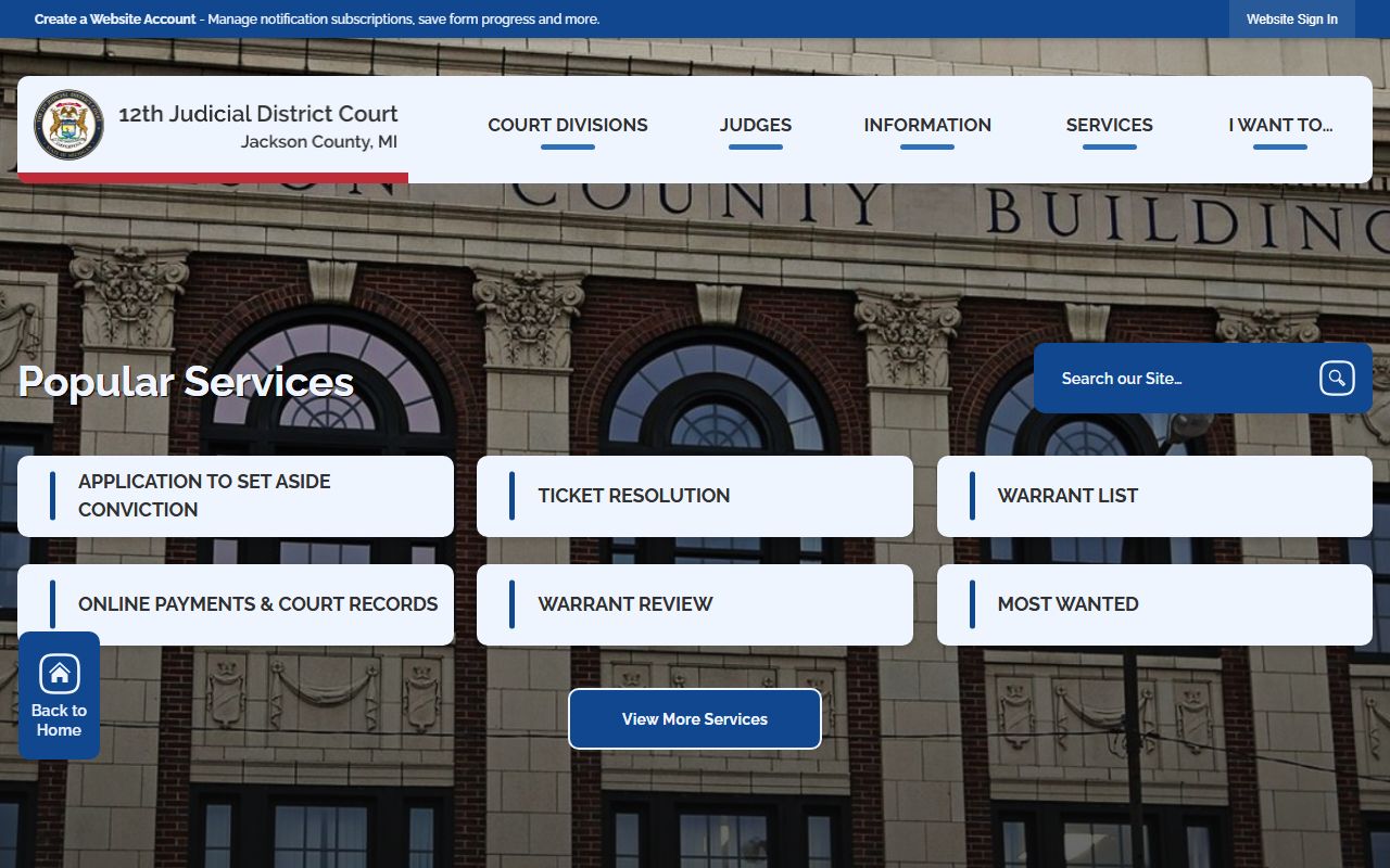 Jackson County court records after arrest District Court warrant and case links